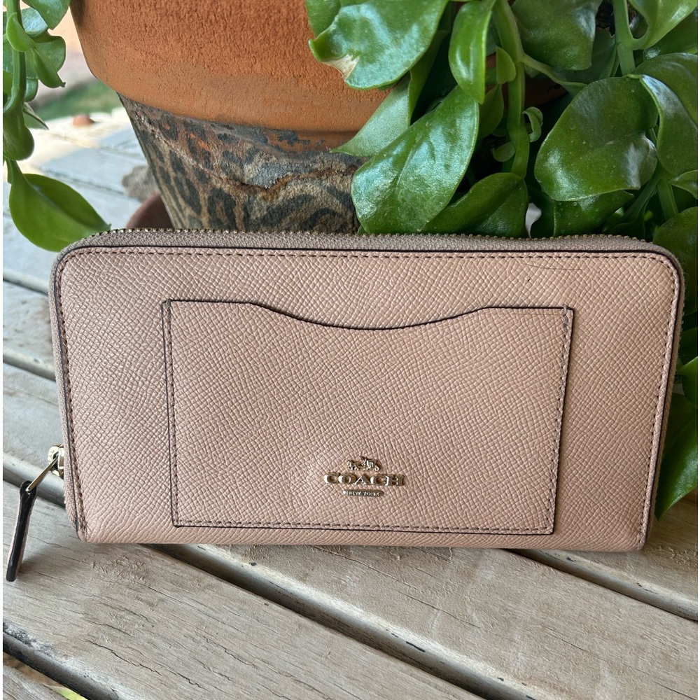 Coach Crossgrain Leather Accordion Zip Wallet Coach Accordion Zip